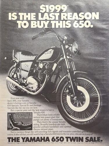 Pubblicità yamaha 650 special - yamaha,